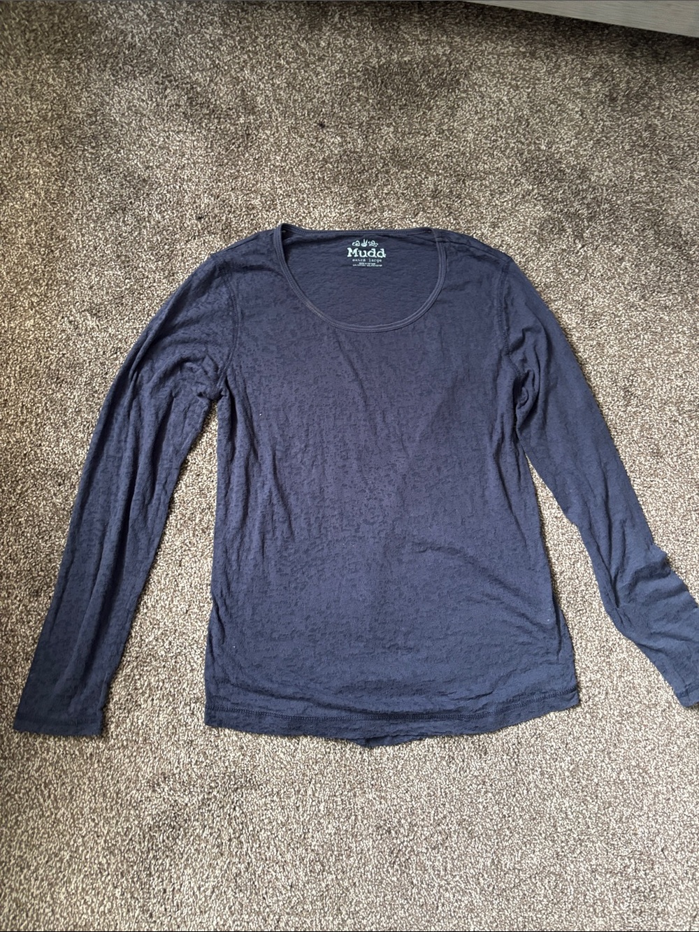 Mudd Men's Long Sleeve Crew Neck Shirt - Navy